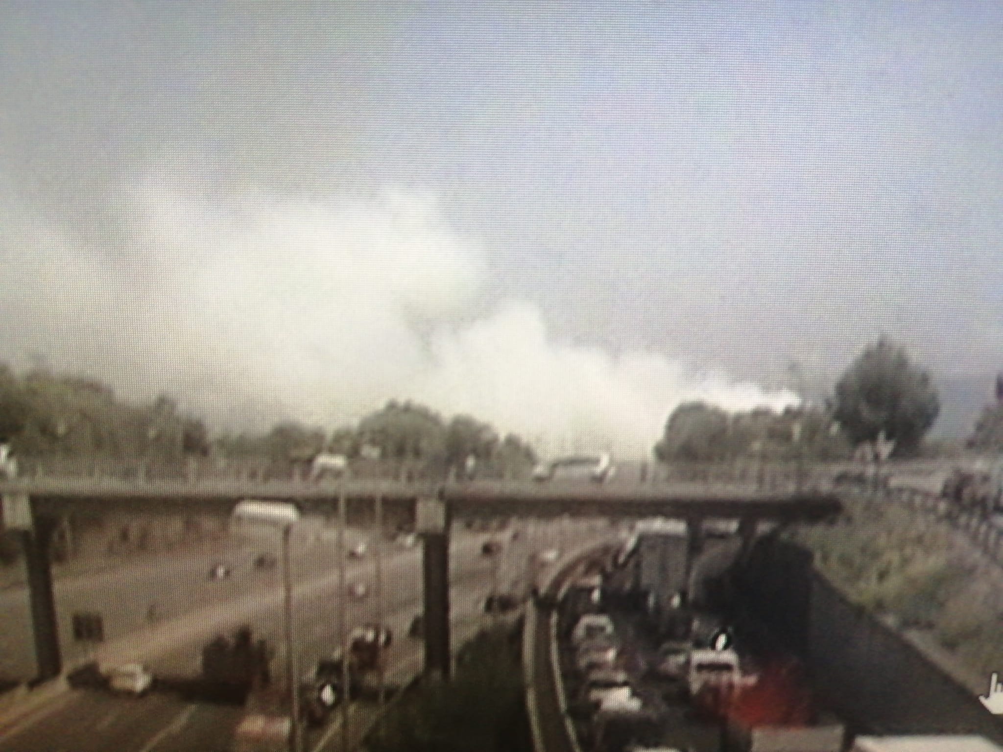 L'AP-7, tallada per l'incendi a Cerdanyola FOTO: Trànsit