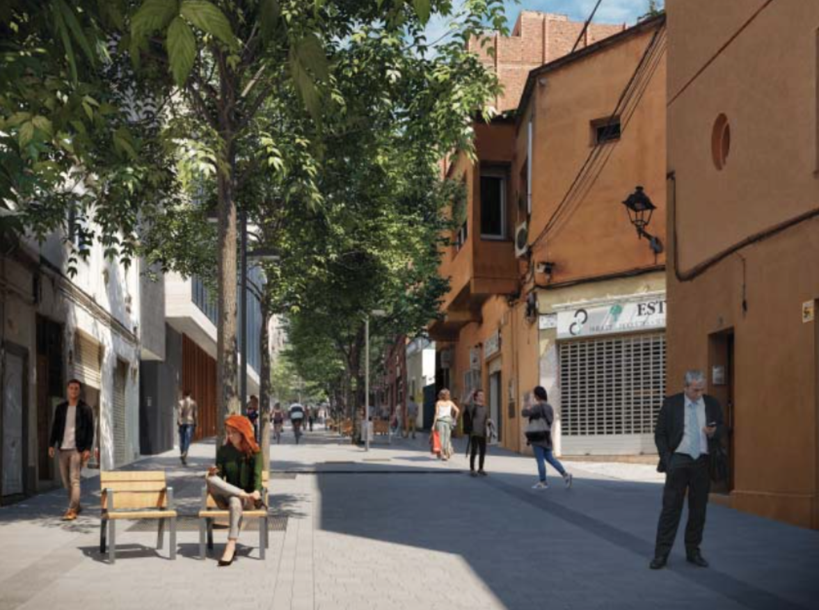 Imatge virtual del projecte de vianantizació del carrer d'Anselm Clavé FOTO: Ajuntament