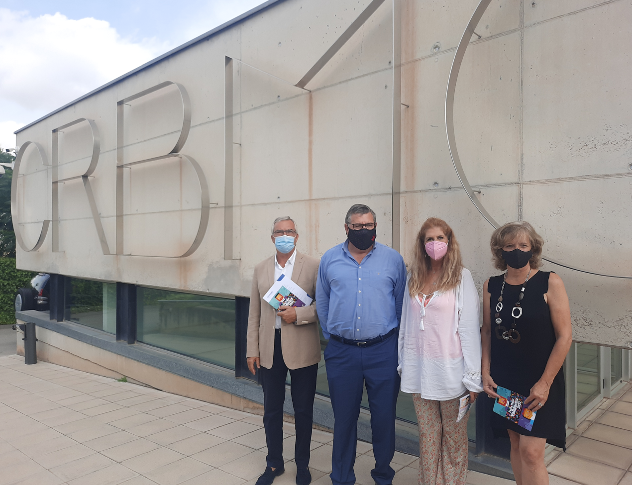 D'esquerra a dreta: Joaquim Serrahima, Josep Puig, Susana Herrada i la pregonera Àngels Solé FOTO: TOT Sant Cugat