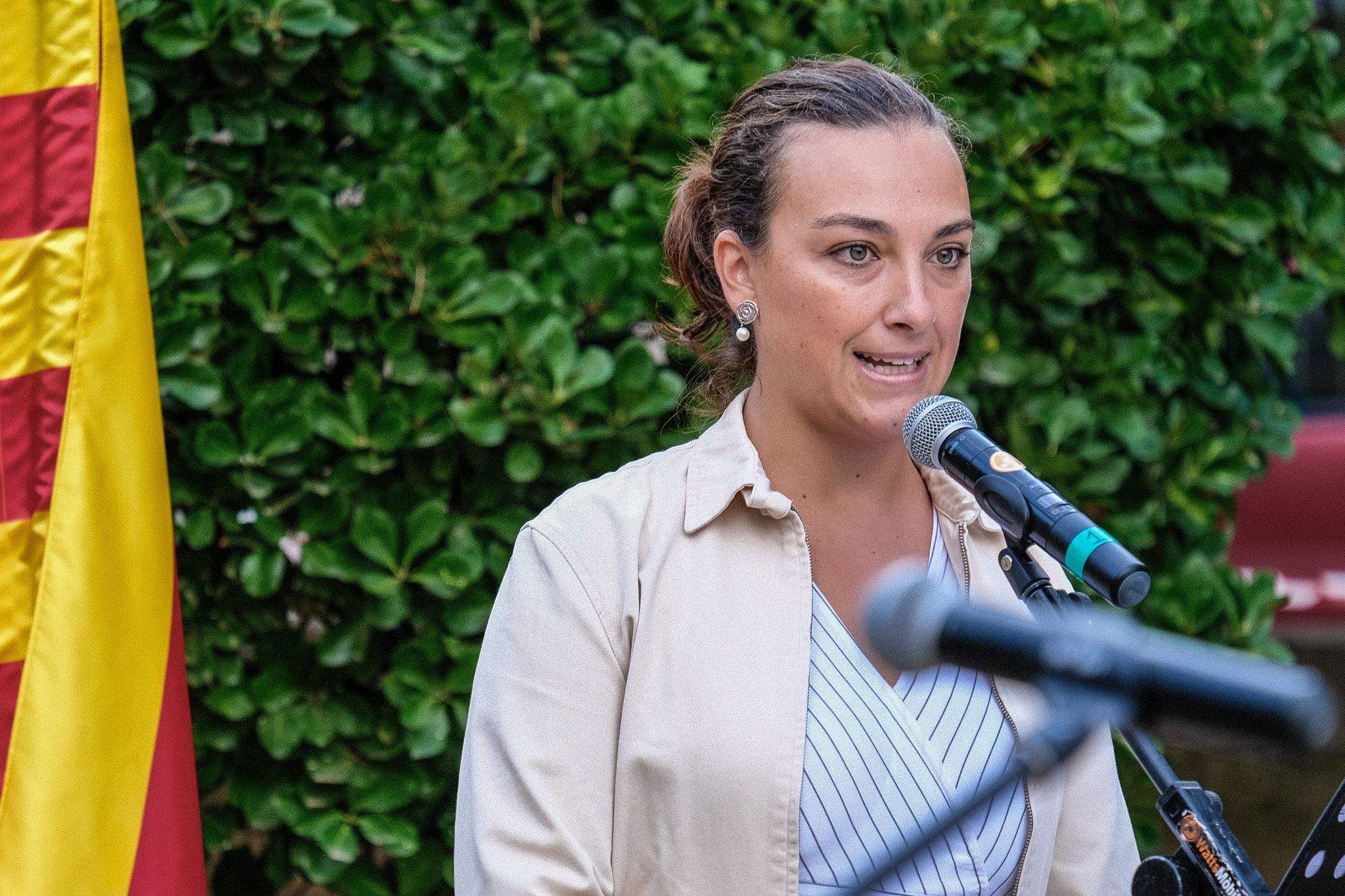 L'ofrena floral de les entitats i partits polítics durant la Diada Nacional de Catalunya. FOTO: Ale Gómez