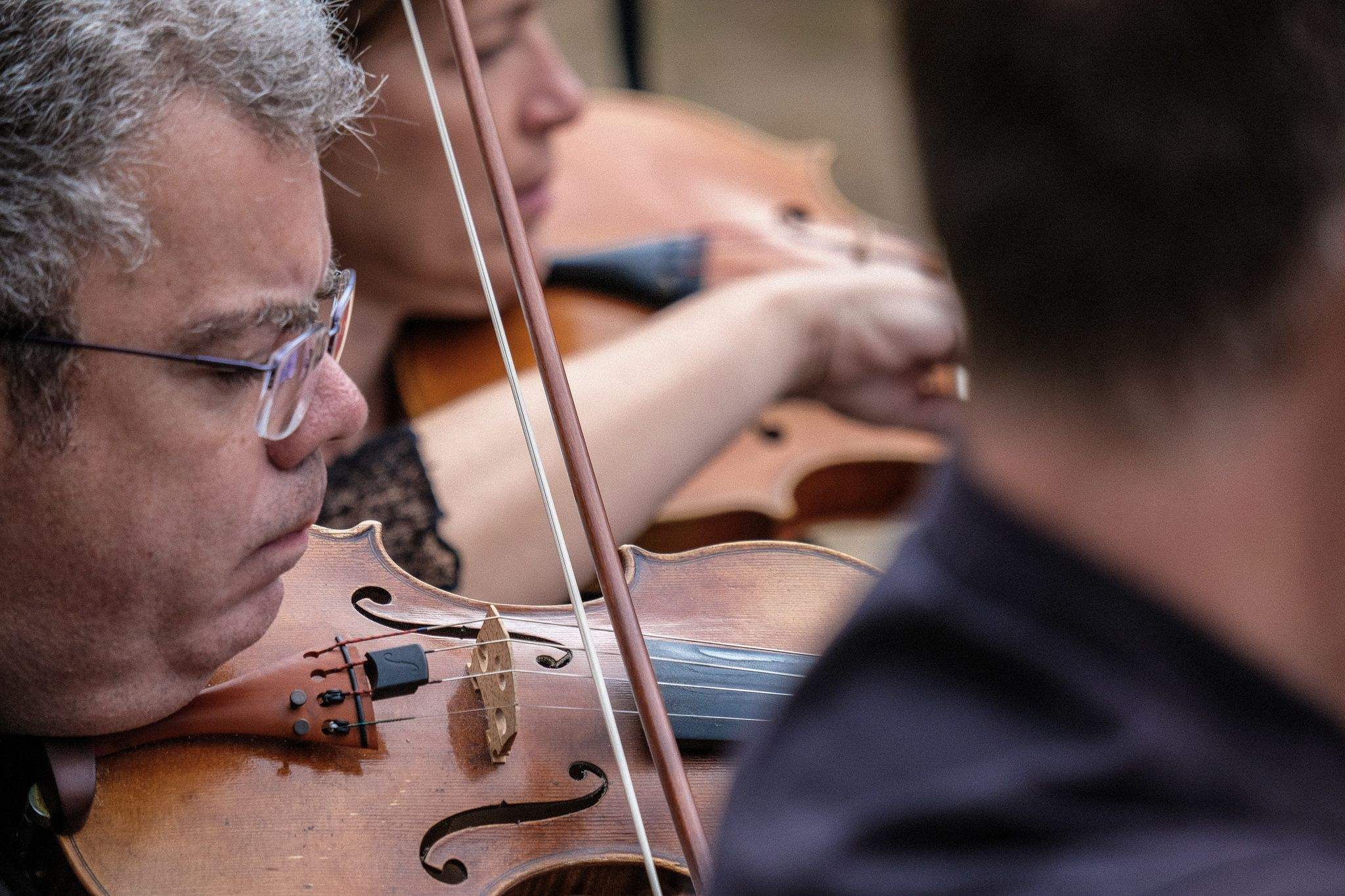 El Quartet Brossa a l'ofrena floral de les entitats i partits polítics durant la Diada Nacional de Catalunya. FOTO: Ale Gómez