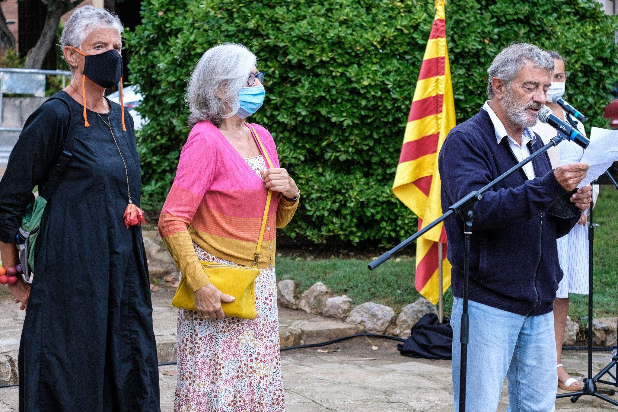 L'ofrena floral de les entitats i partits polítics durant la Diada Nacional de Catalunya. FOTO: Ale Gómez