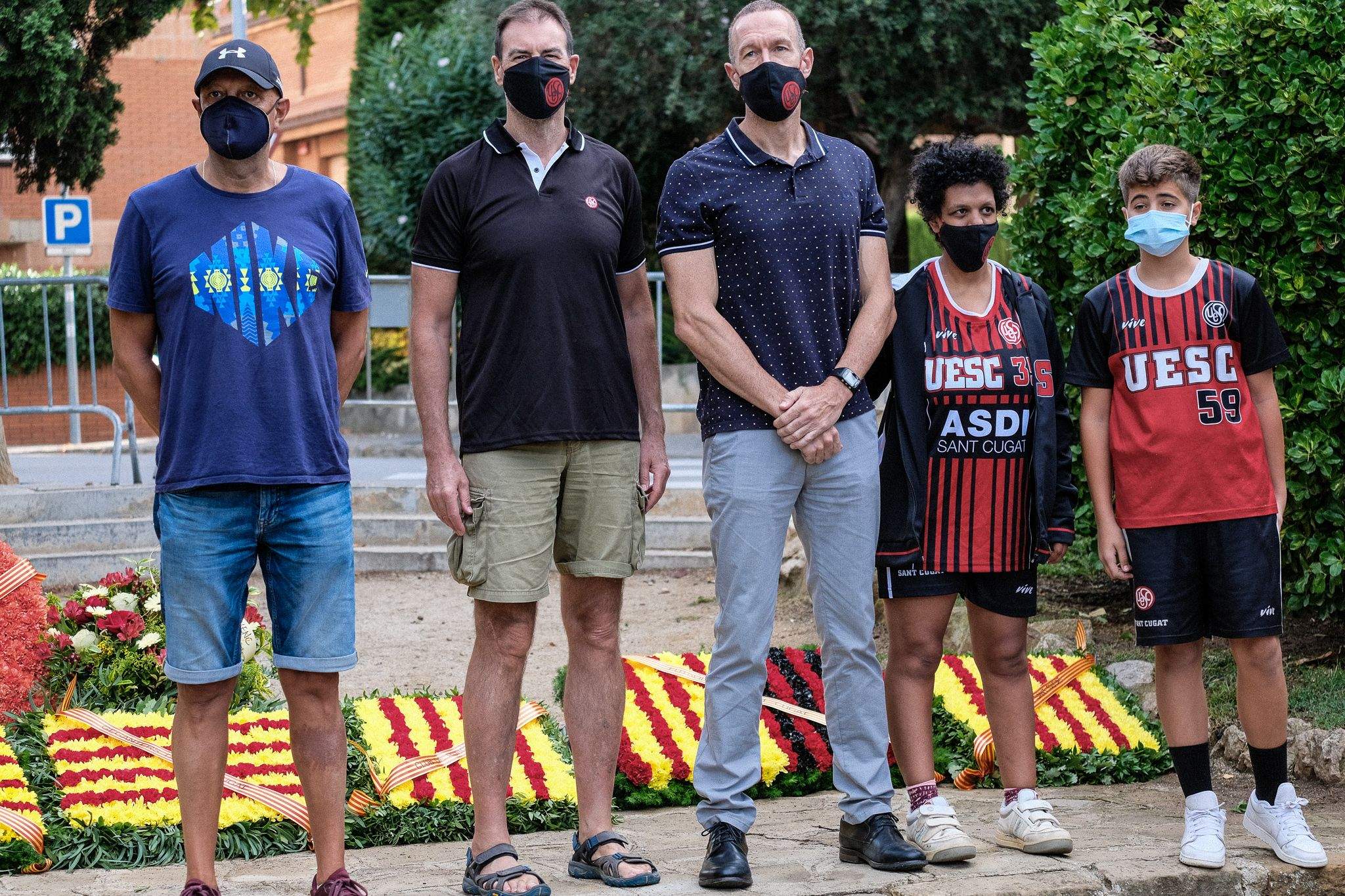 L'ofrena floral de les entitats i partits polítics durant la Diada Nacional de Catalunya. FOTO: Ale Gómez