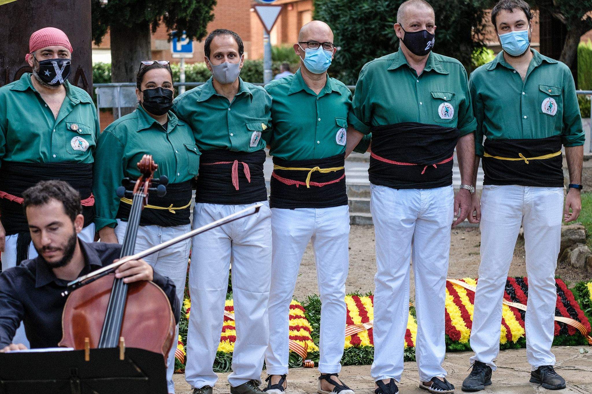 L'ofrena floral de les entitats i partits polítics durant la Diada Nacional de Catalunya. FOTO: Ale Gómez
