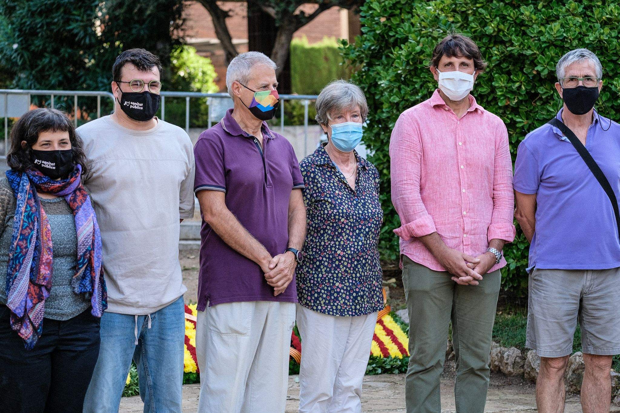 L'ofrena floral de les entitats i partits polítics durant la Diada Nacional de Catalunya. FOTO: Ale Gómez