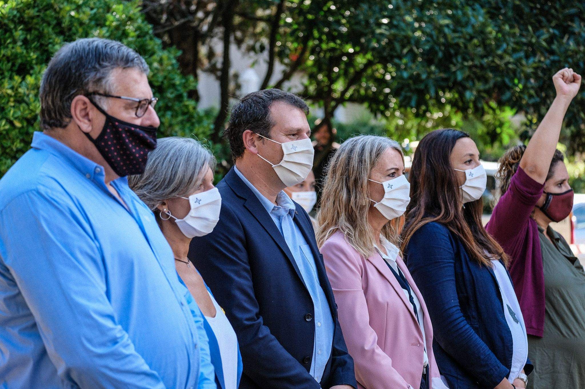 L'ofrena floral de les entitats i partits polítics durant la Diada Nacional de Catalunya. FOTO: Ale Gómez