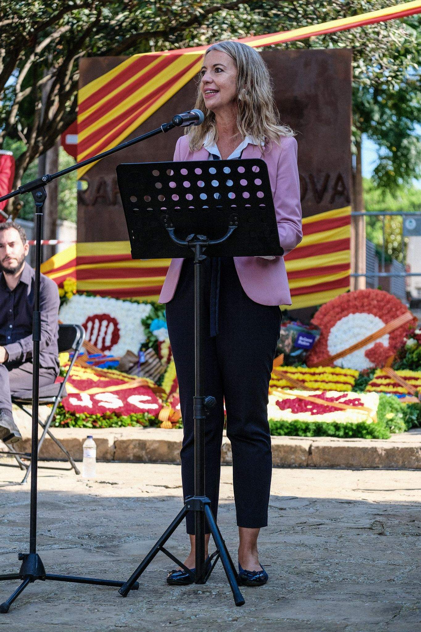 Mireia Ingla fa el parlament per la Diada Nacional de Catalunya. FOTO: Ale Gómez