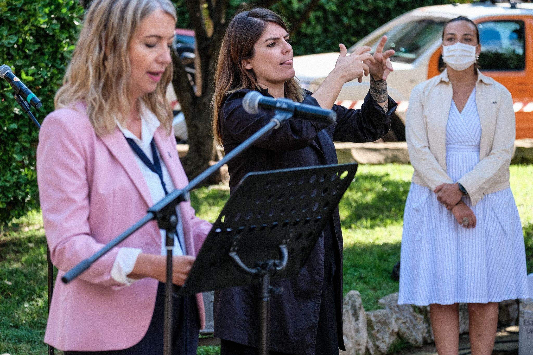 Mireia Ingla fa el parlament per la Diada Nacional de Catalunya. FOTO: Ale Gómez