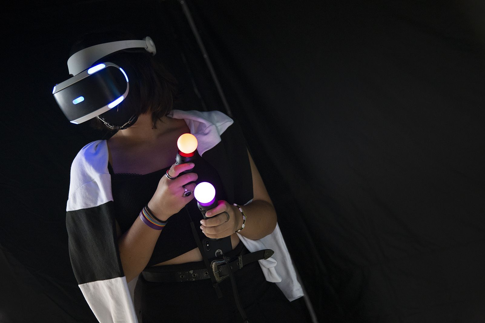 Realitat virtual a la Festa Major de Les Planes. FOTO: Anna Bassa