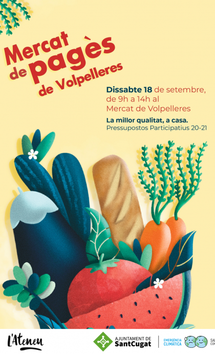 Cartell de la Iniciativa de Mercat de Pagès de Volpelleres.