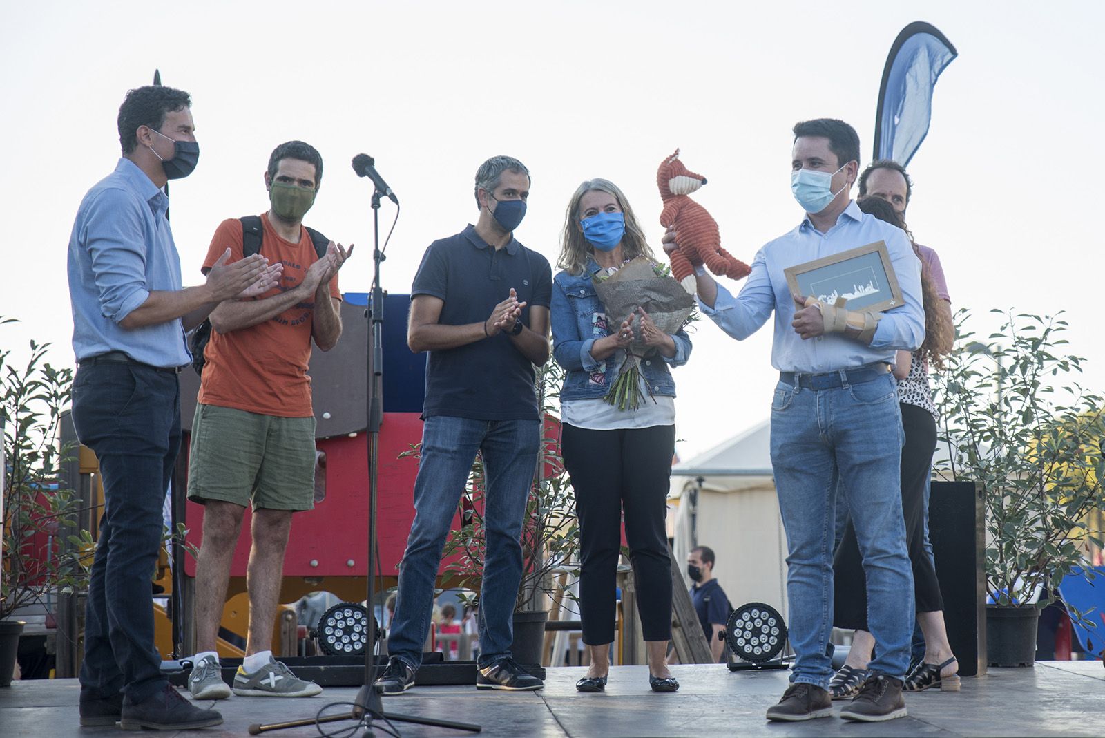El pregó de la Festa Major de Volpelleres en una edició anterior. FOTO: Bernat Millet