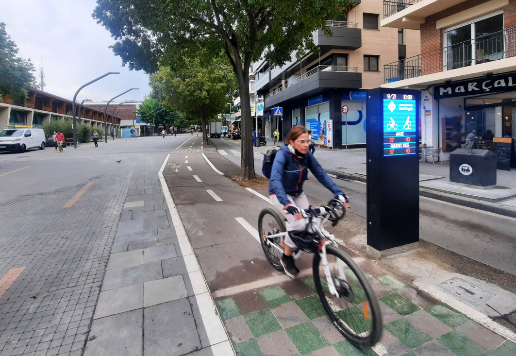 El comptador instal·lat a la rambla del Celler FOTO: TOT Sant Cugat