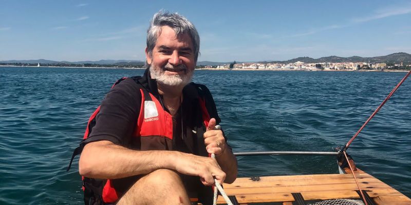 Daniel Romaní al patí de vela. FOTO: Daniel Romaní