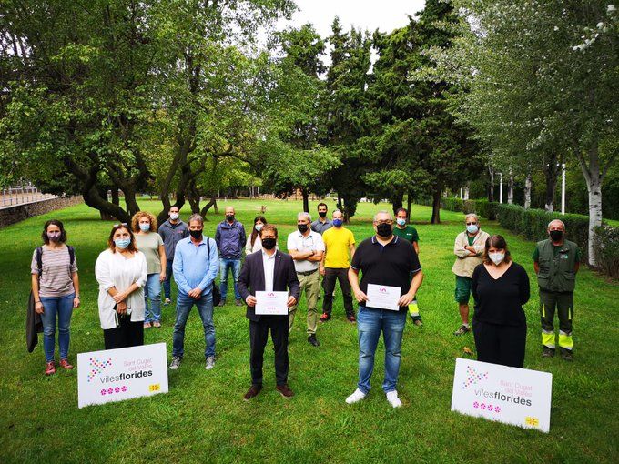 Sant Cugat ha estat guardonat per 3 any consecutiu amb el premi 4 Flors d'Honor. FOTO: Ajuntament de Sant Cugat