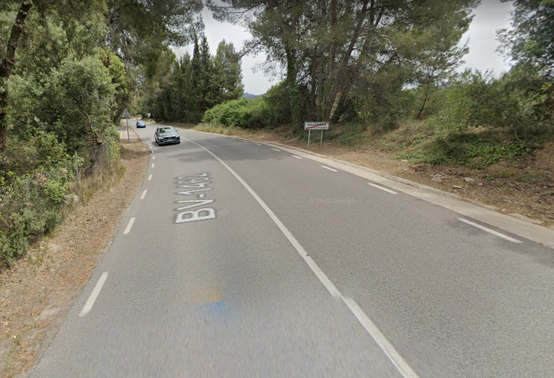 El tram de la carretera de Vallvidrera entre Sant Cugat i Valldoreix FOTO: Google Maps