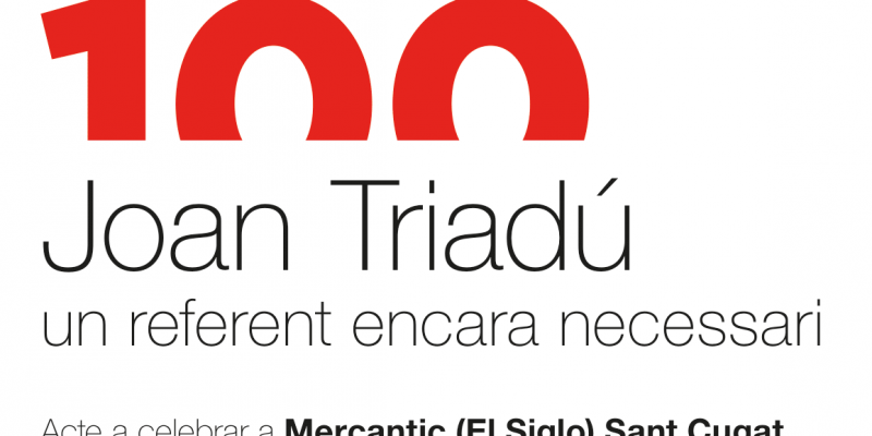 Cartell de la Taula Rodona Joan Triadú. FOTO: Òmnium Cultural