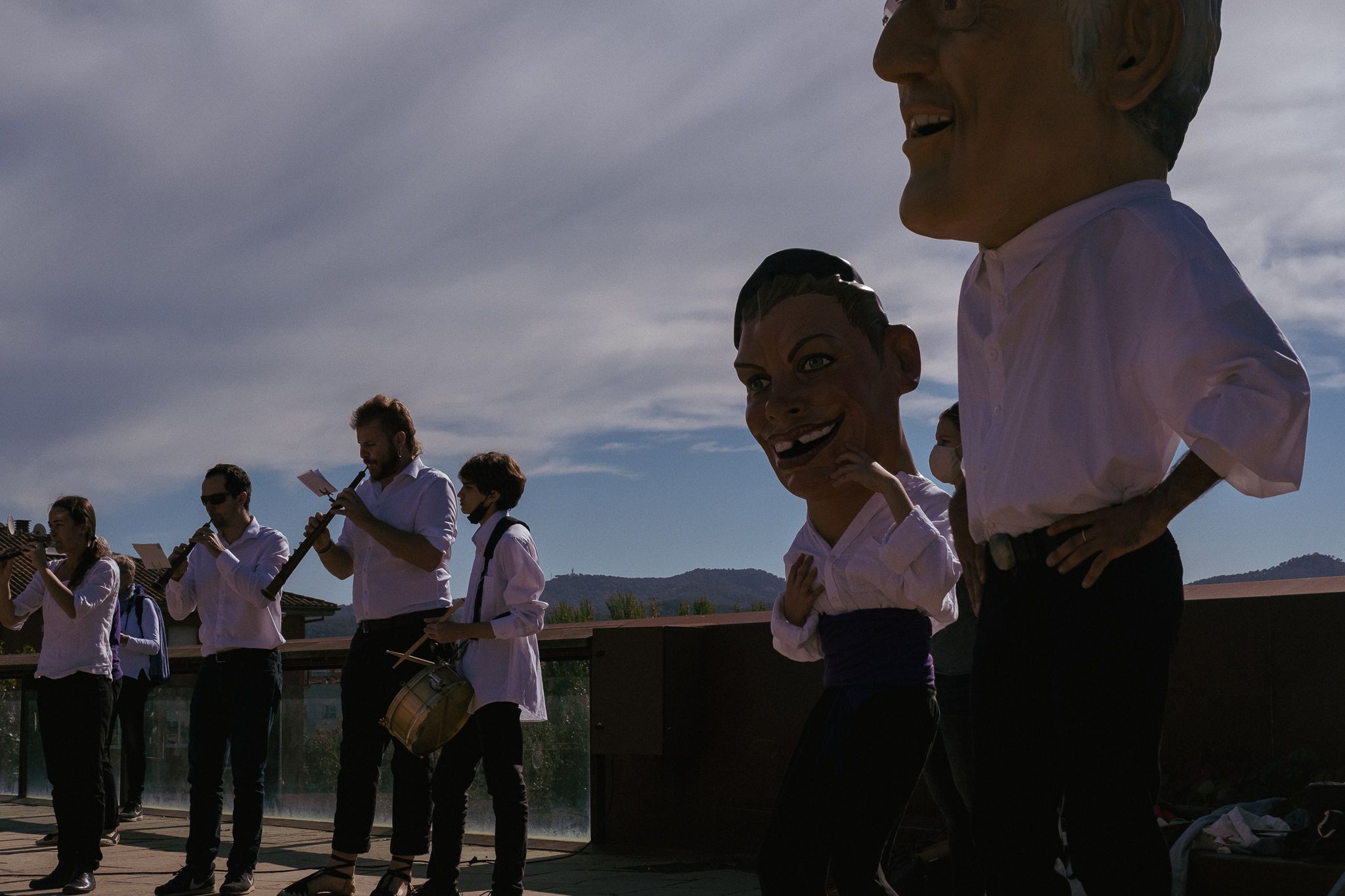 Actuació dels Caparrots i Capgrossos de Sant Cugat. FOTO: Ale Gómez