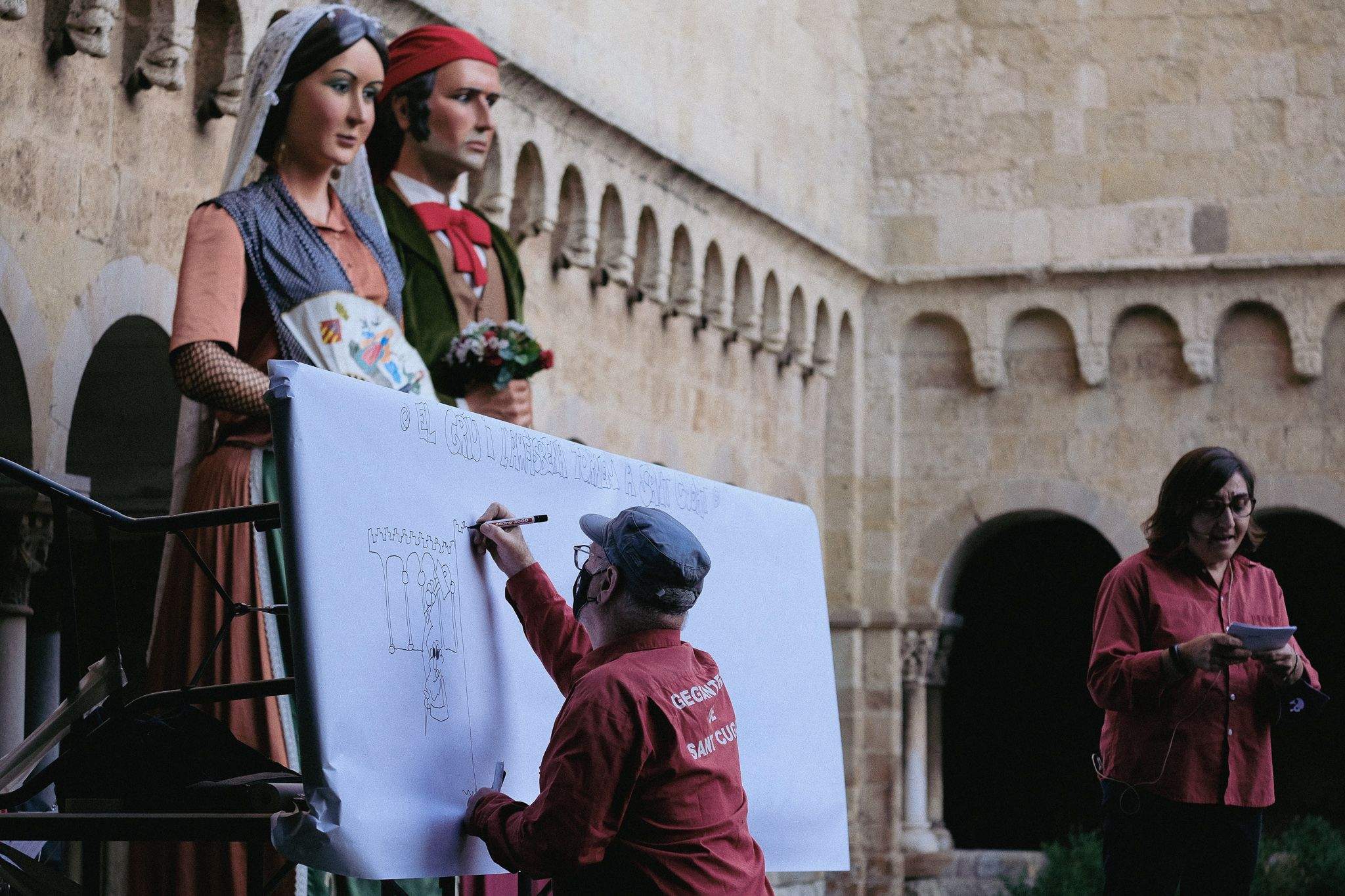 Presentació de les figures infantils dels Geganters de Sant Cugat al Claustre. FOTO: Ale Gómez