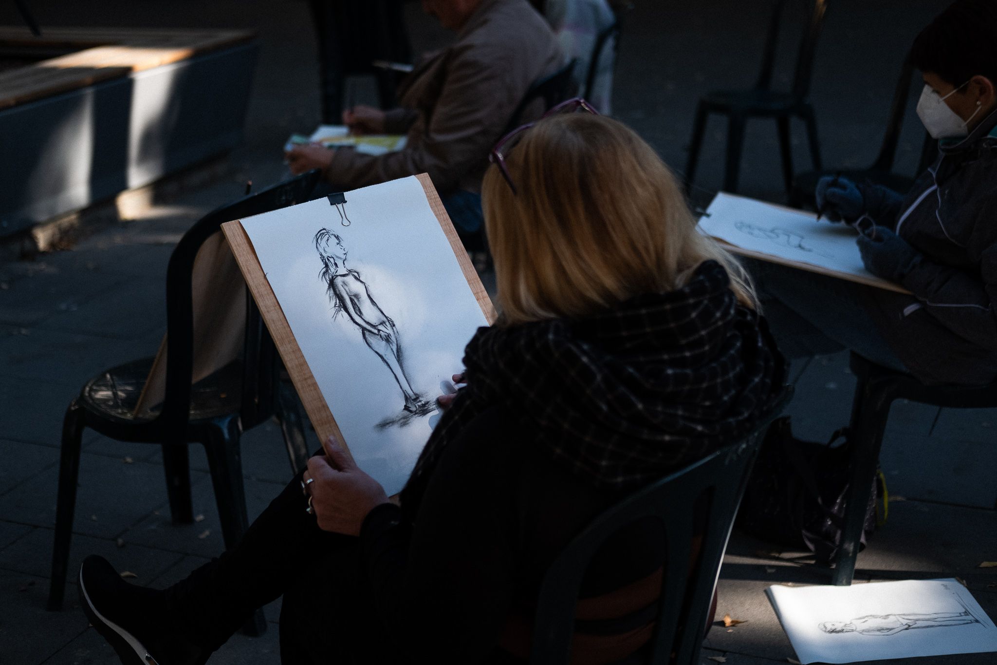 Taller de retrat a Model a l'estand de FIRART. FOTO: Ale Gómez