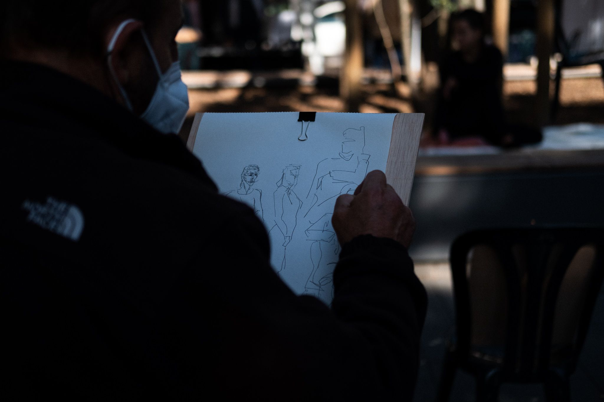 Taller de retrat a Model a l'estand de FIRART. FOTO: Ale Gómez