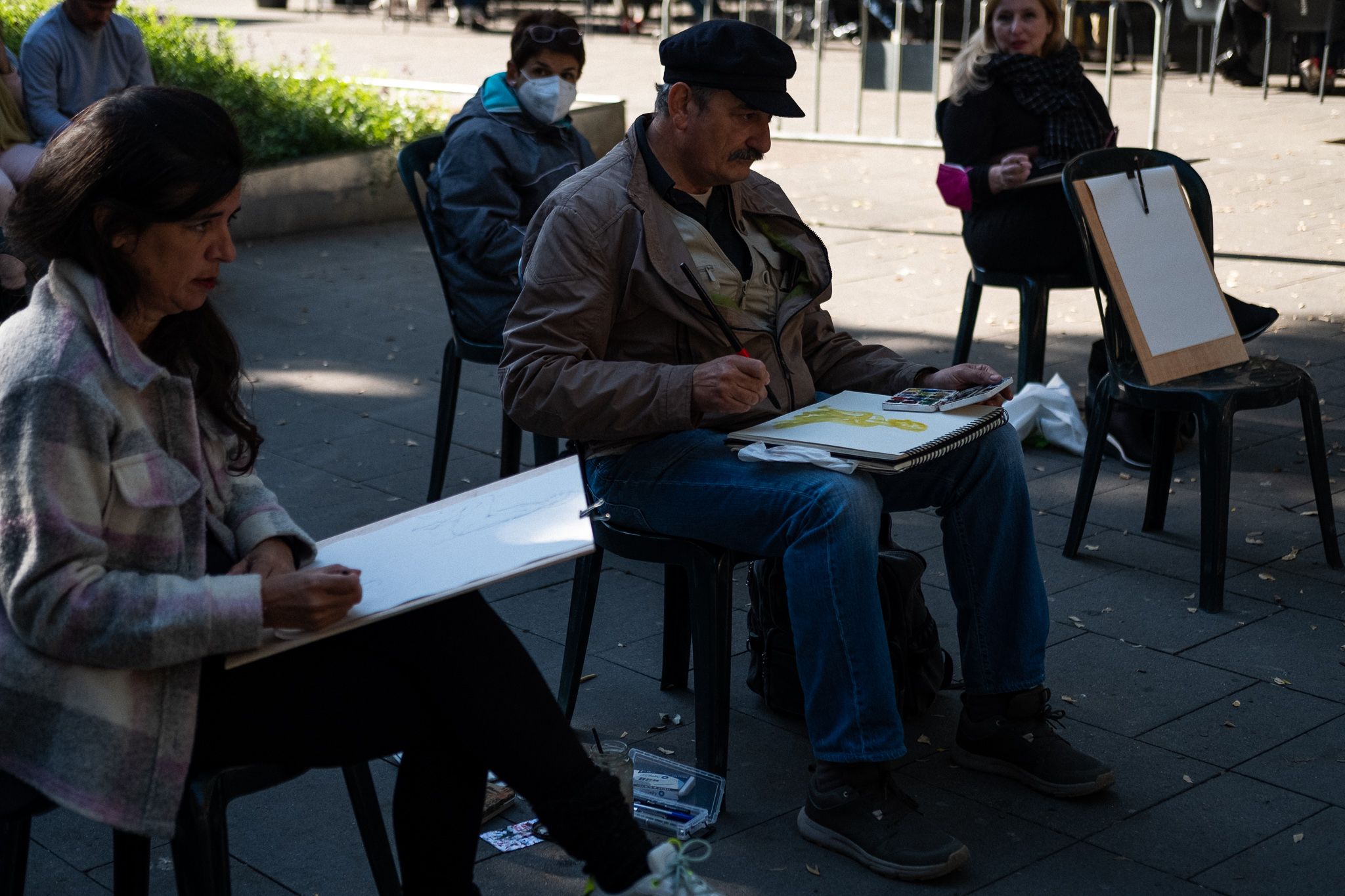 Taller de retrat a Model a l'estand de FIRART. FOTO: Ale Gómez