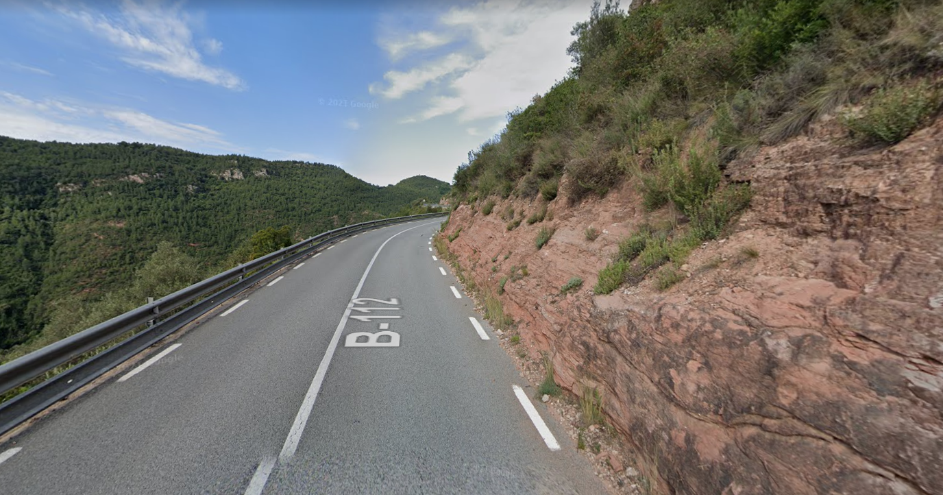 L'accident ha estat a la B-112, a l'altura de Collbató. FOTO: Google Maps