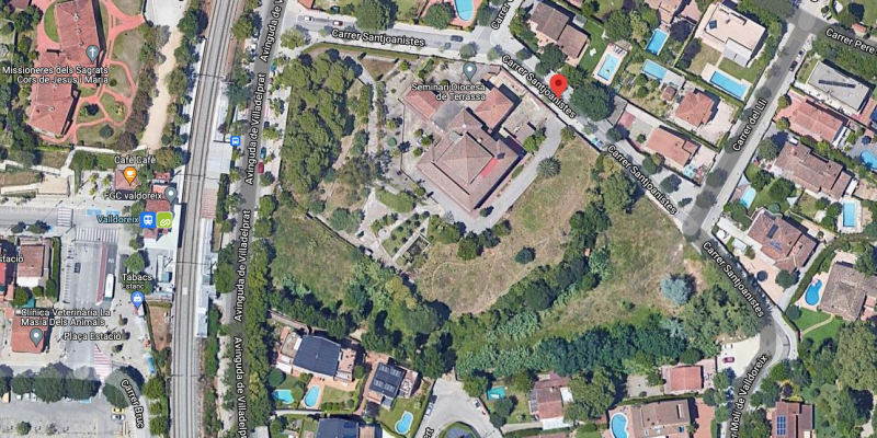 La parcel·la on s'impulsarà l'habitatge protegit a Valldoreix FOTO: Google Maps