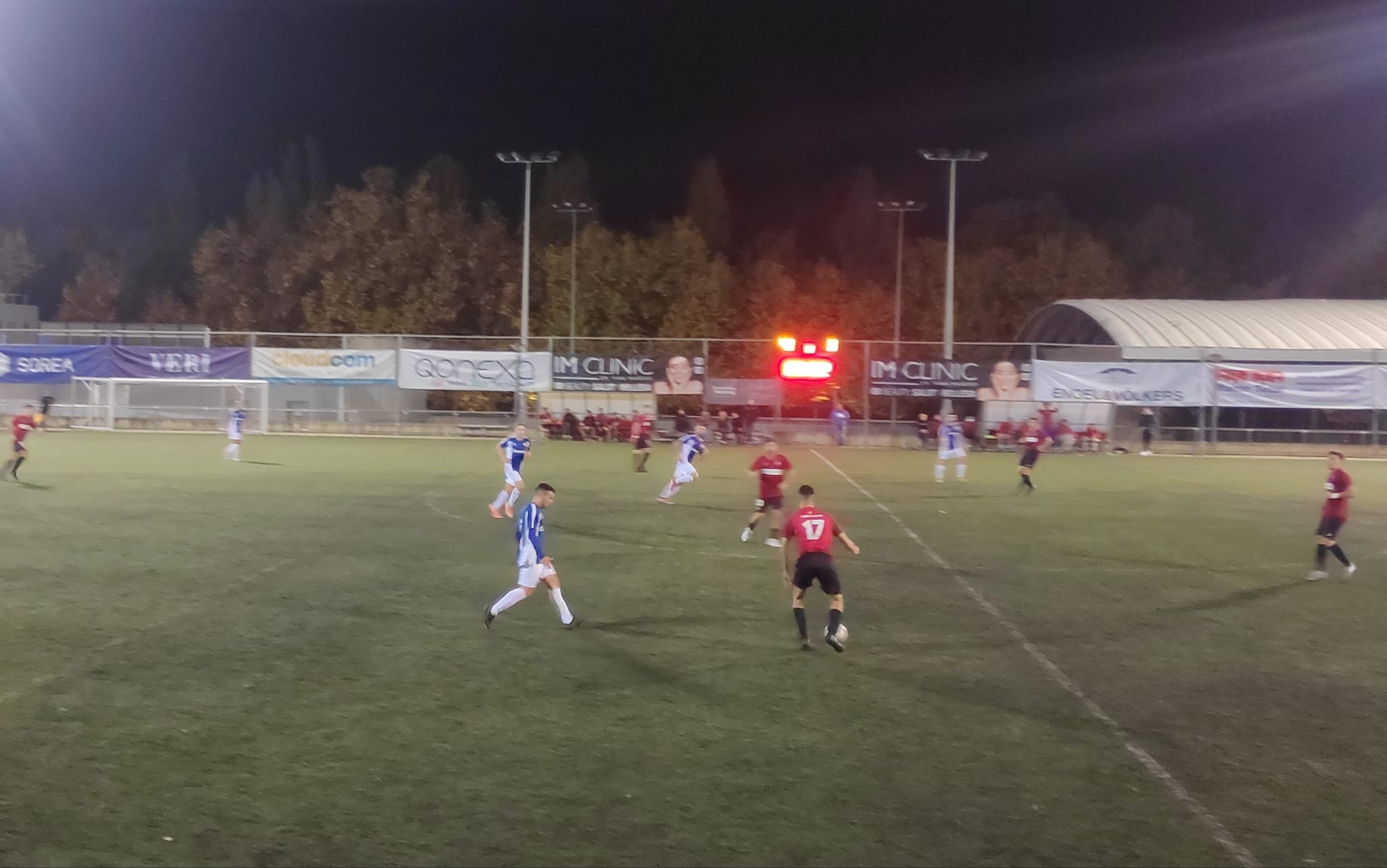 Guillem Benet, autor del tercer gol del partit, en la victòria del Sant Cugat FC sobre la UE Vic. FOTO: Amit Gayà.