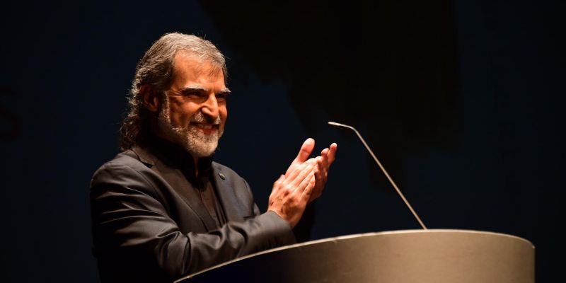 Jordi Cuixart, president d'Òmnium Cultural, va assistir al concert d'homenatge a Pau Casals. FOTO: Jordi García