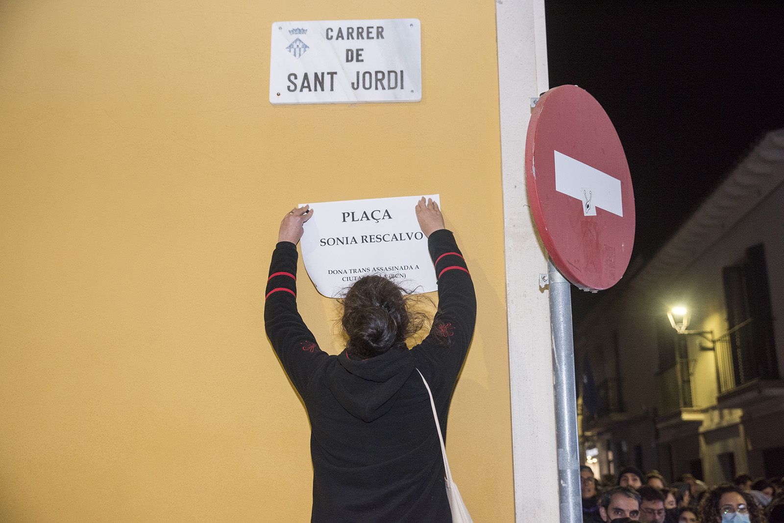 Manifestació de col·lectius feministes pel 25N. Foto: Bernat Millet.