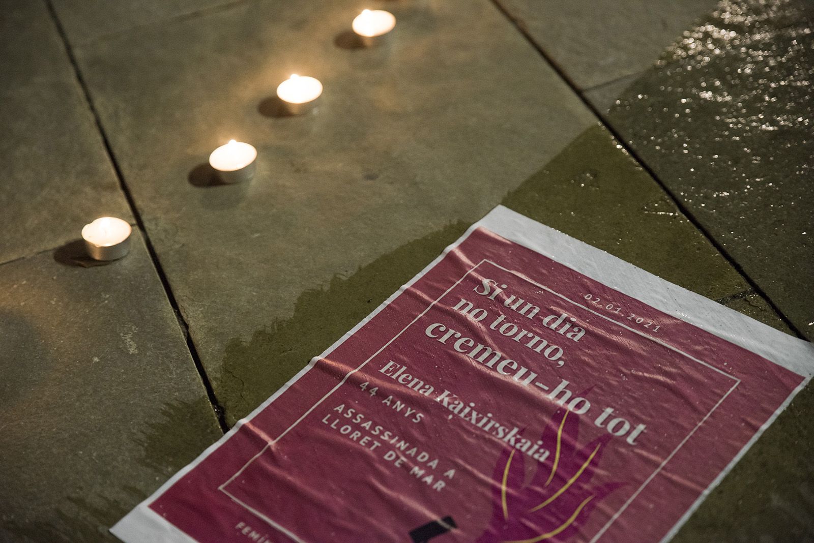 Manifestació de col·lectius feministes pel 25N. Foto: Bernat Millet.