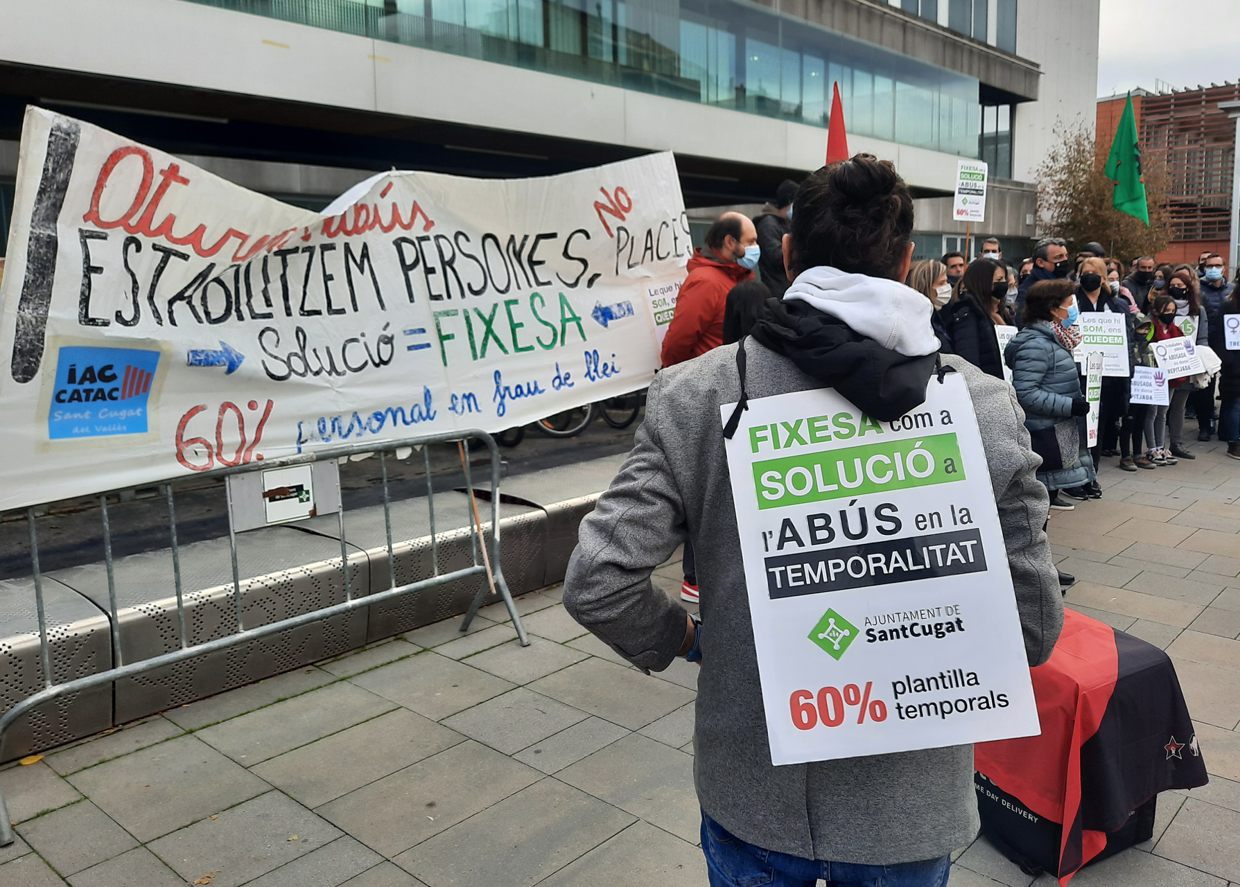 Manifestació per estabilitzar els contractes a l'ensenyament. FOTO: Arxiu