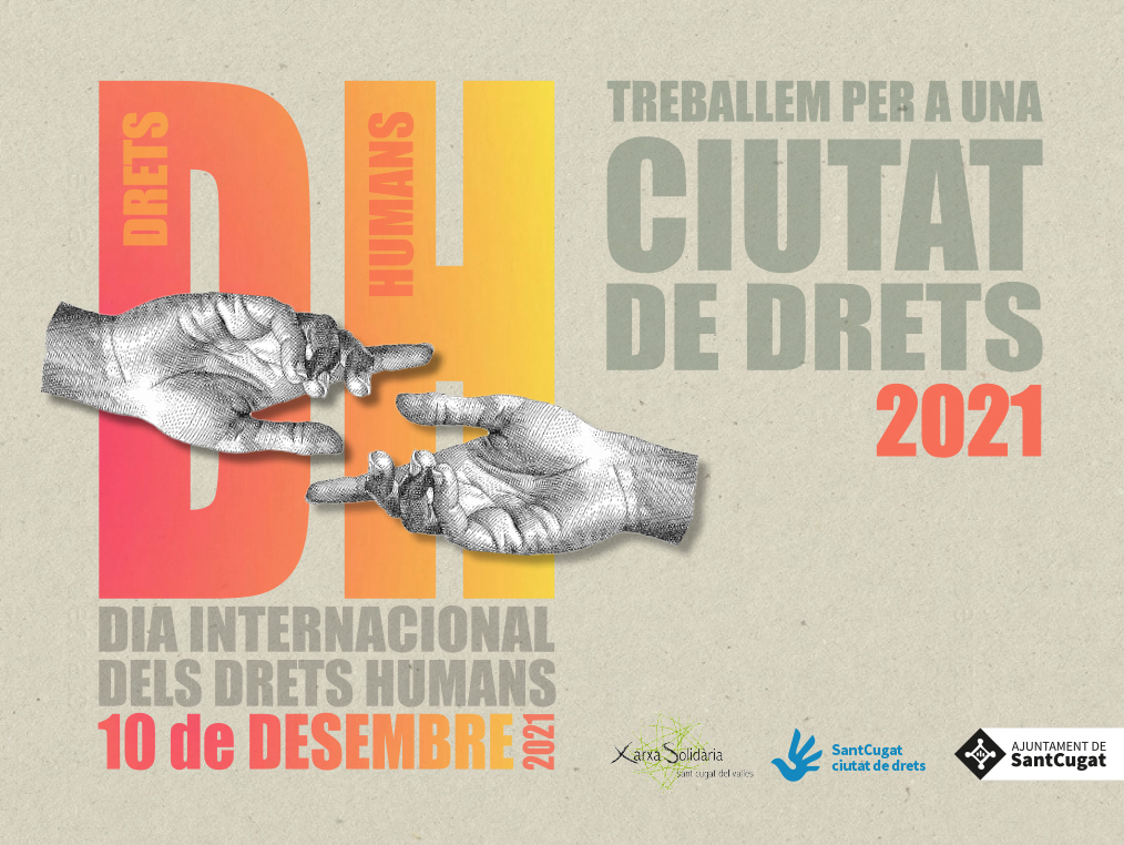 Cartell per la commemoració del Dia Internacional dels Drets Humans a Sant Cugat