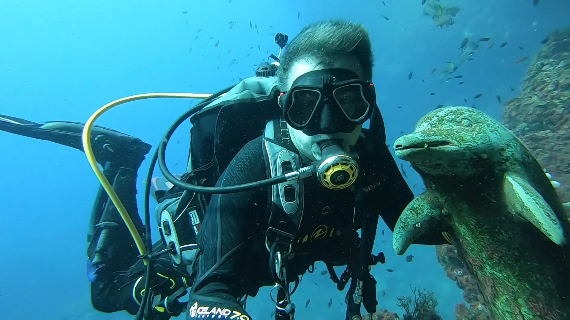 Con mi delfín. Medas - Joaquim  Villapol Martinez