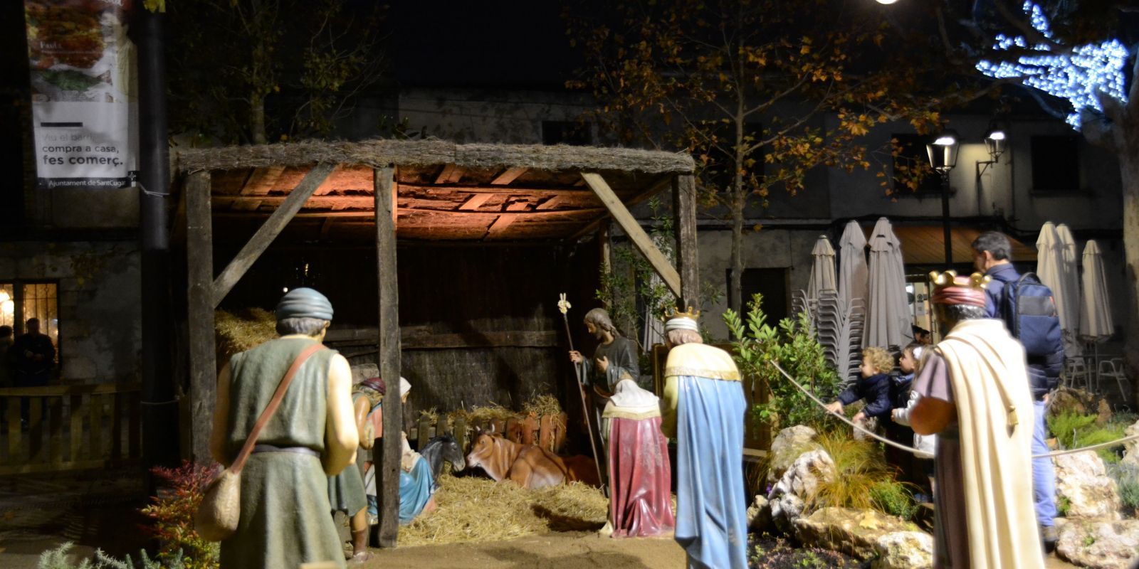Pessebre a la plaça Barcelona. FOTO: Arxiu