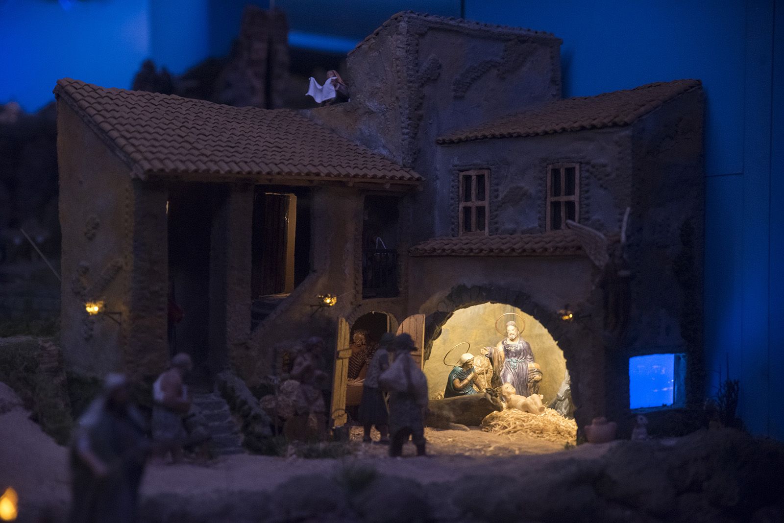 Pessebre al carrer de Sant Jordi de Sant Cugat. FOTO: Bernat Millet.