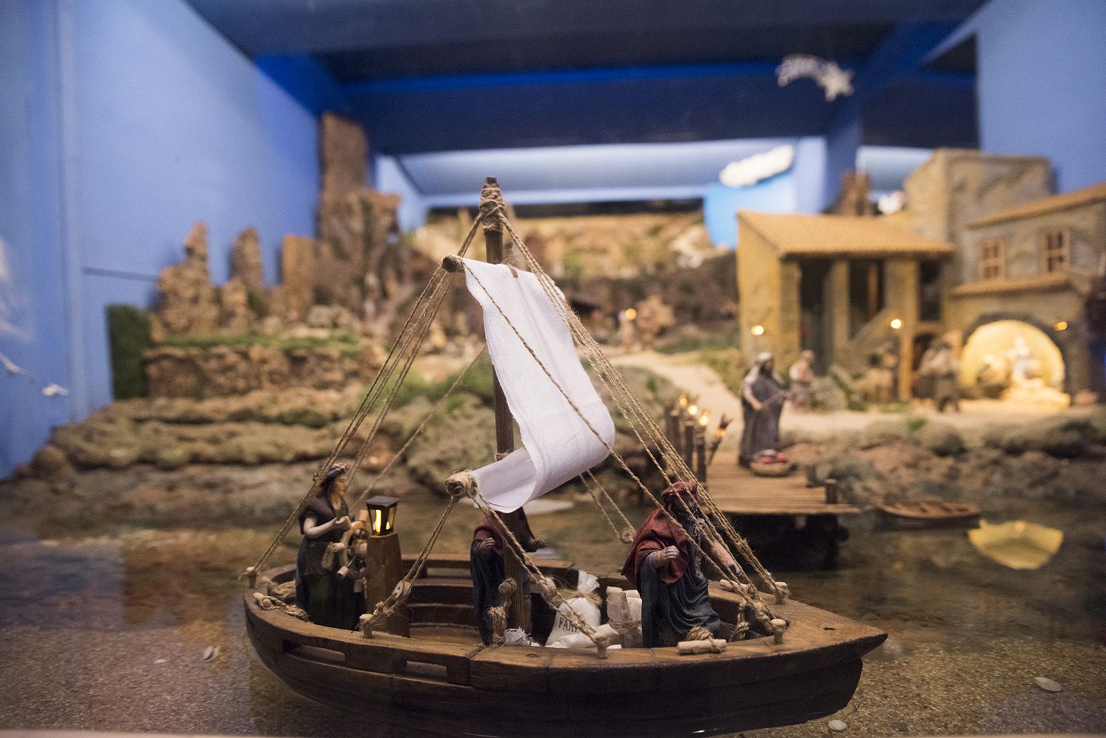 Pessebre al carrer de Sant Jordi de Sant Cugat. FOTO: Bernat Millet.
