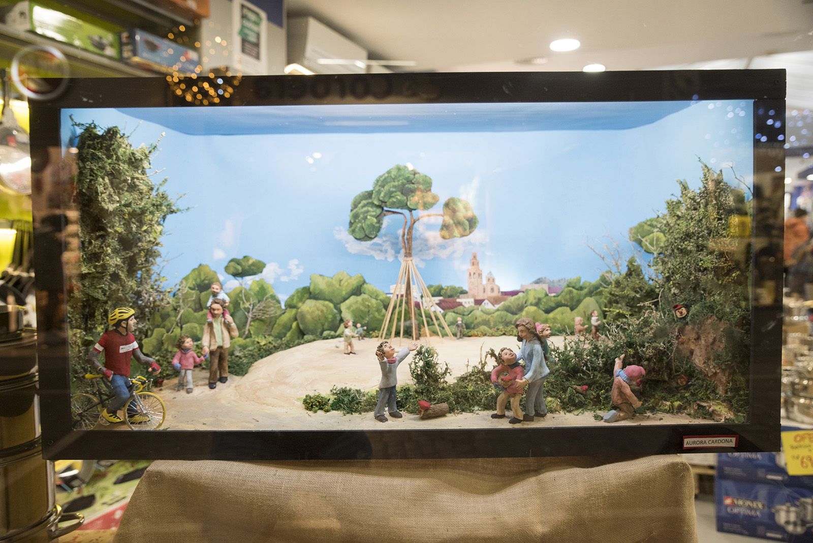 Pessebre al Vila Activa del Carrer de Santa Maria de Sant Cugat. FOTO: Bernat Millet.