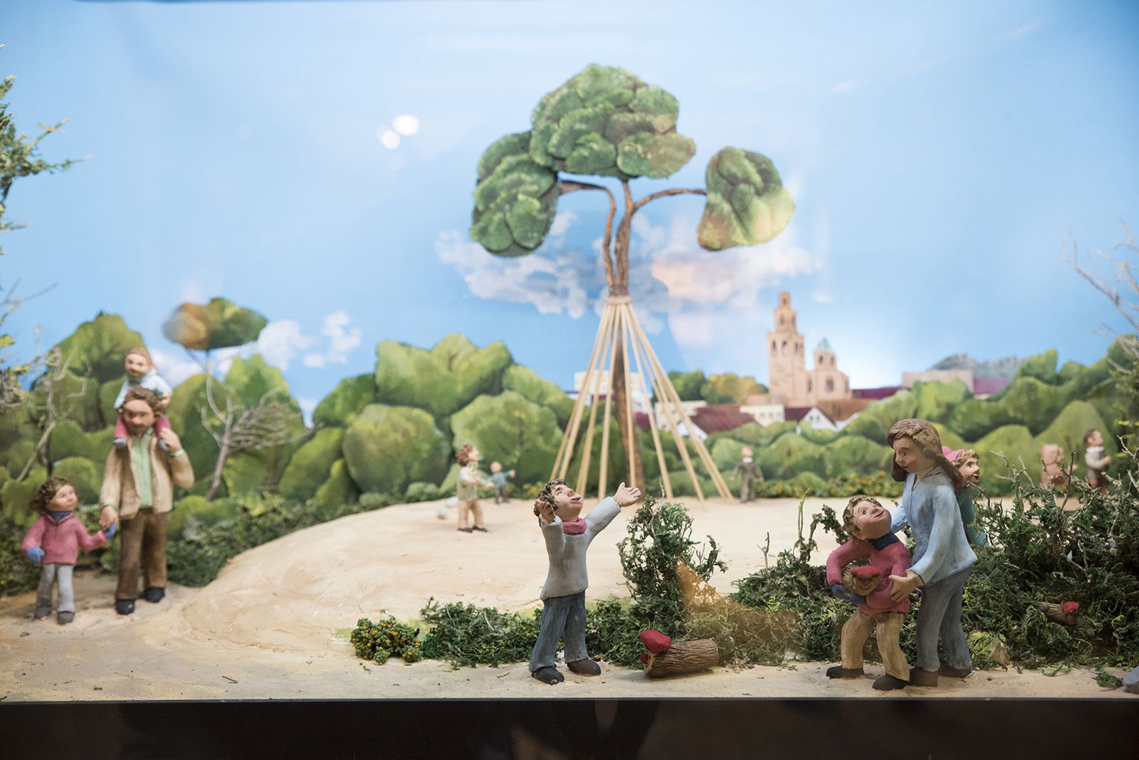 Pessebre al Vila Activa del Carrer de Santa Maria de Sant Cugat. FOTO: Bernat Millet.