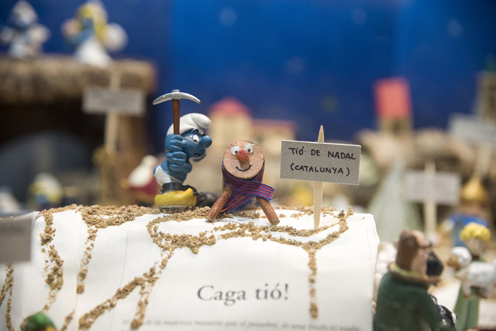 Pessebre al Re-read del carrer Major de Sant Cugat. FOTO: Bernat Millet.