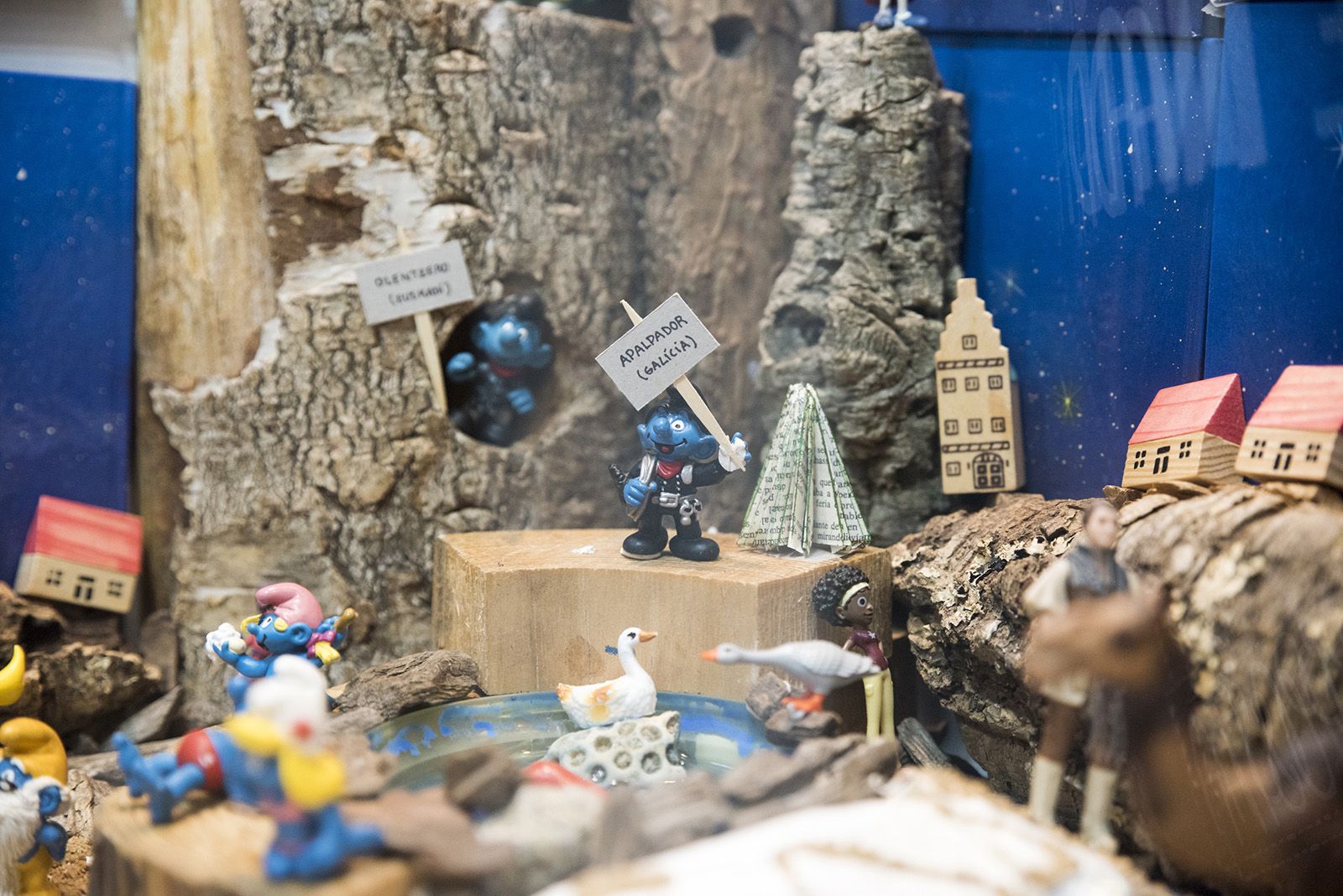 Pessebre al Re-read del carrer Major de Sant Cugat. FOTO: Bernat Millet.