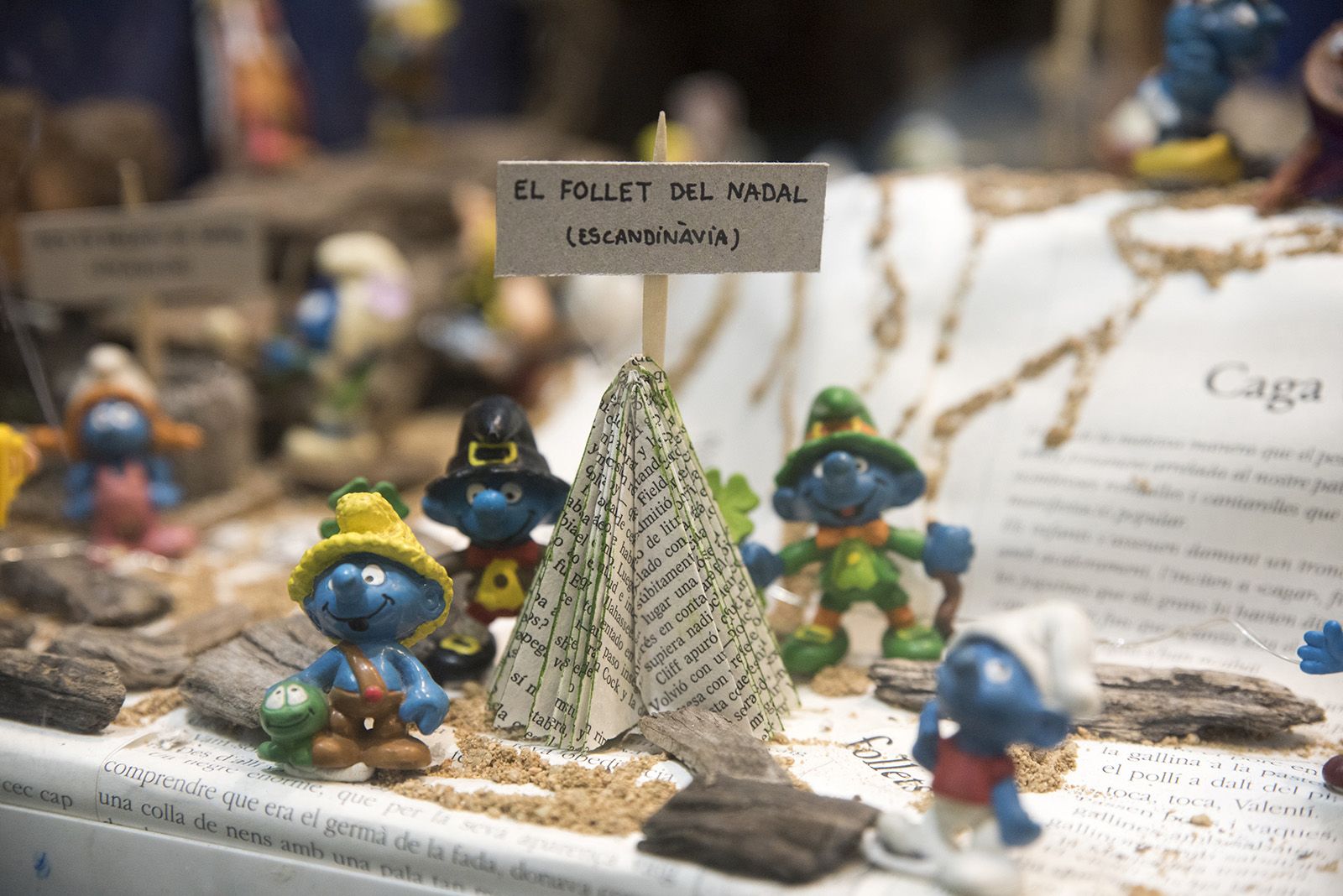 Pessebre al Re-read del carrer Major de Sant Cugat. FOTO: Bernat Millet.