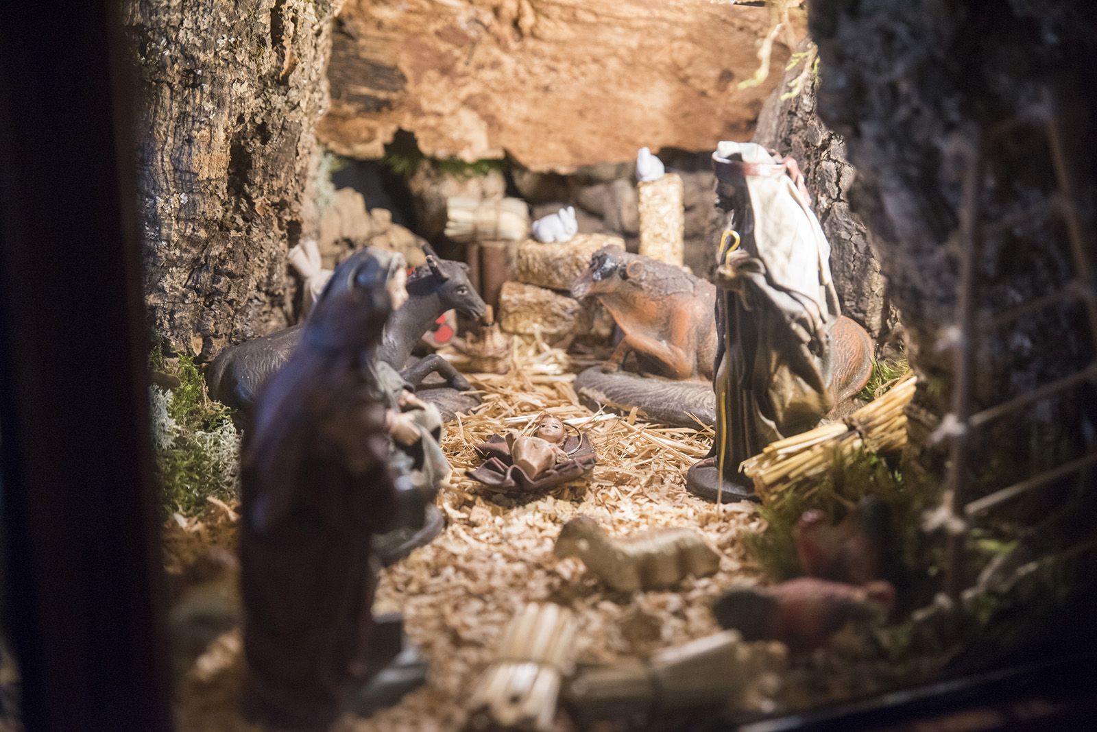 Pessebre al carrer de l'Hospital de Sant Cugat. FOTO: Bernat Millet.