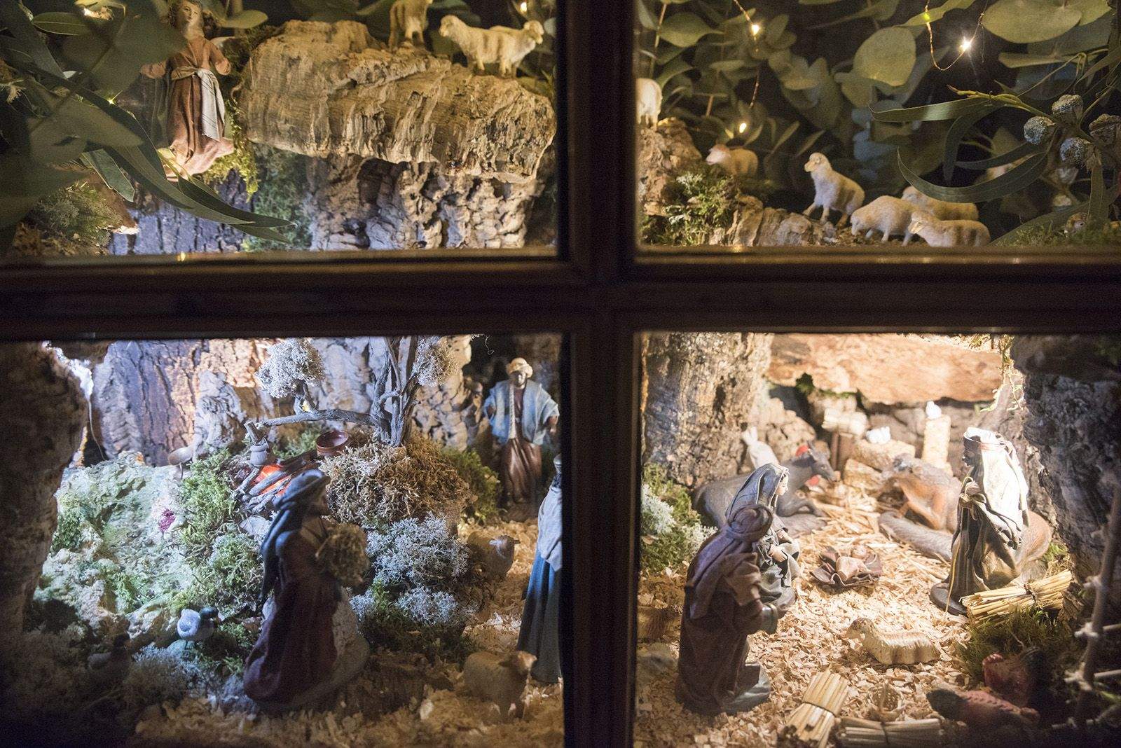 Pessebre al carrer de l'Hospital de Sant Cugat. FOTO: Bernat Millet.