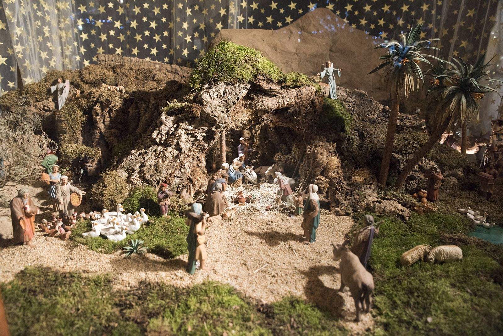 Pessebre a la Plaça Barcelona al Estanc Sagalés de Sant Cugat. FOTO: Bernat Millet.