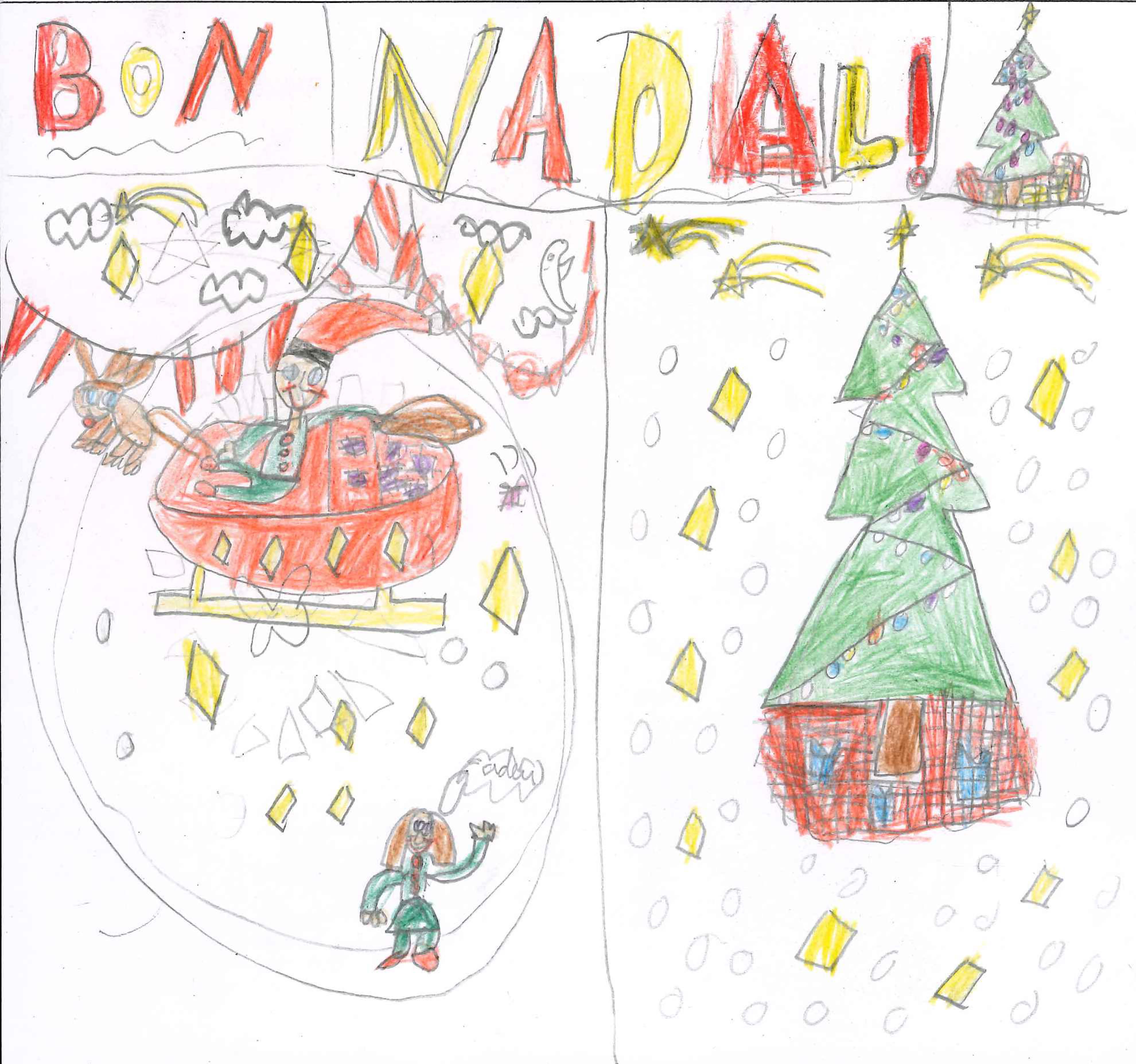 Postals de Nadal participants de l'Escola Avenç al concurs del TOT 
