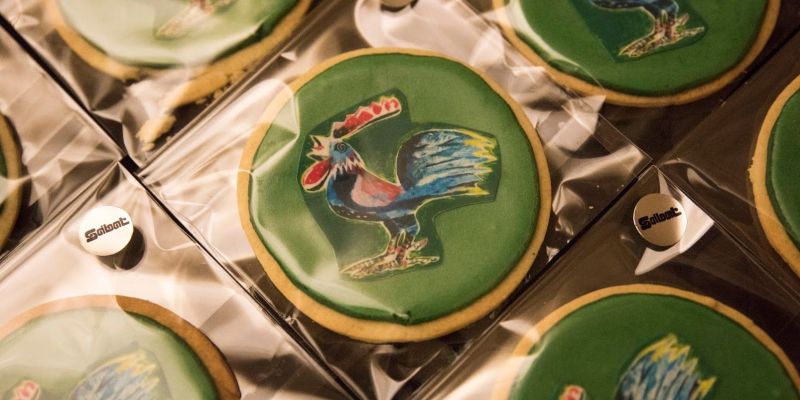 Galeta del Gall, pels 20 anys, obra de Paco Minuesa i feta per pastisseria Sabat. FOTO: Bernat Millet