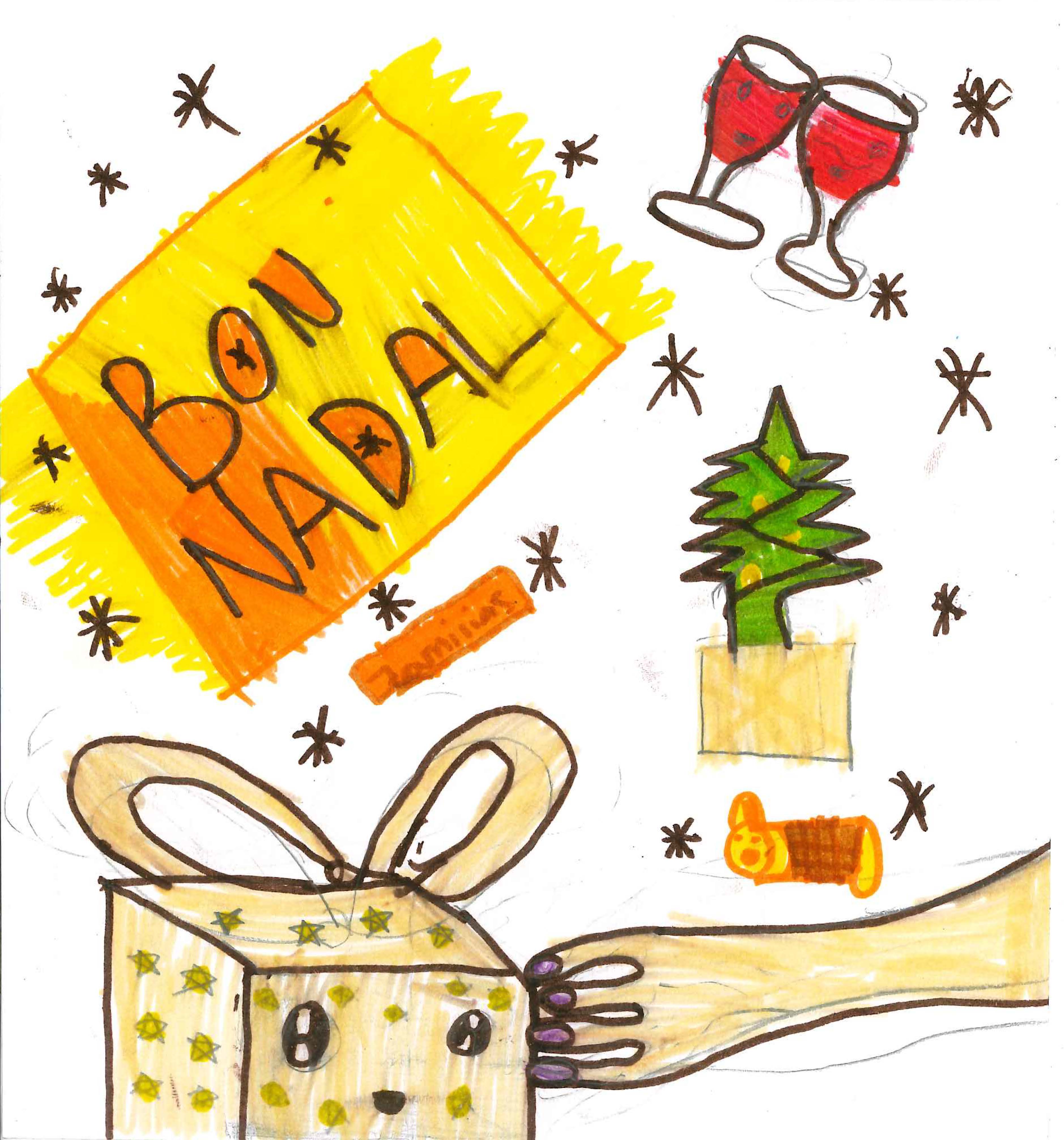 Les postals participants en el concurs del TOT de l'Escola Olivera 