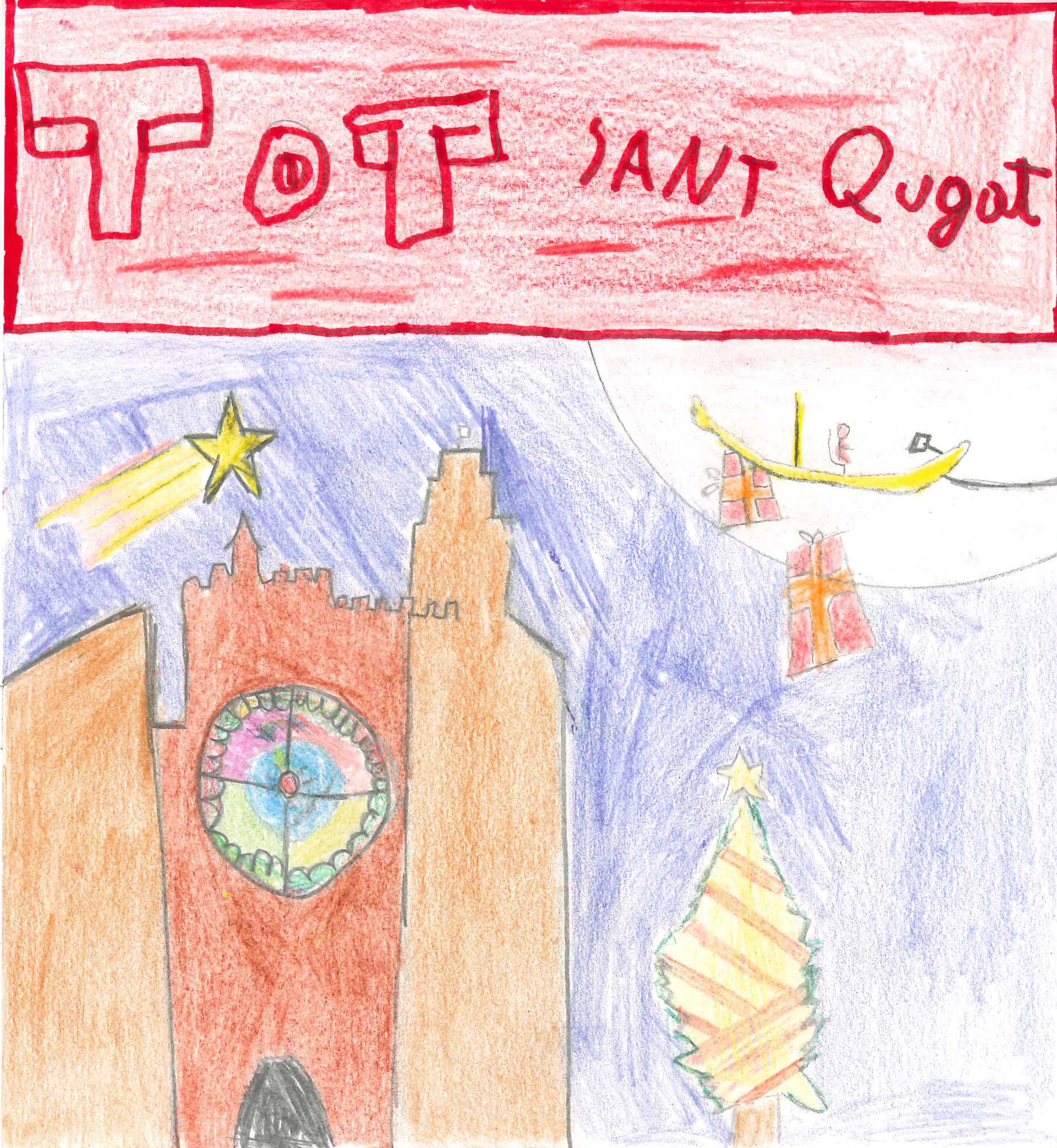 Postals de Nadal de l'escola Gerbert d'Orlhac participants en el concurs del TOT