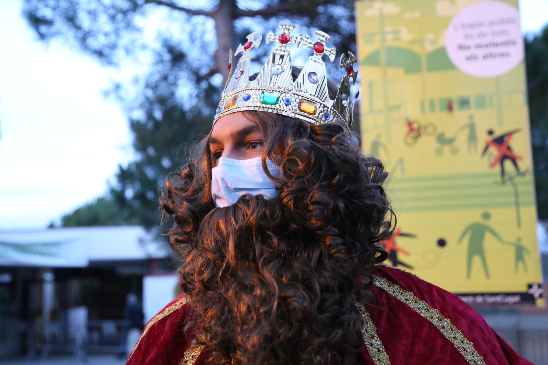 Rei Gaspar a la Cavalcada de Reis a Les Planes. FOTO: Anna Bassa